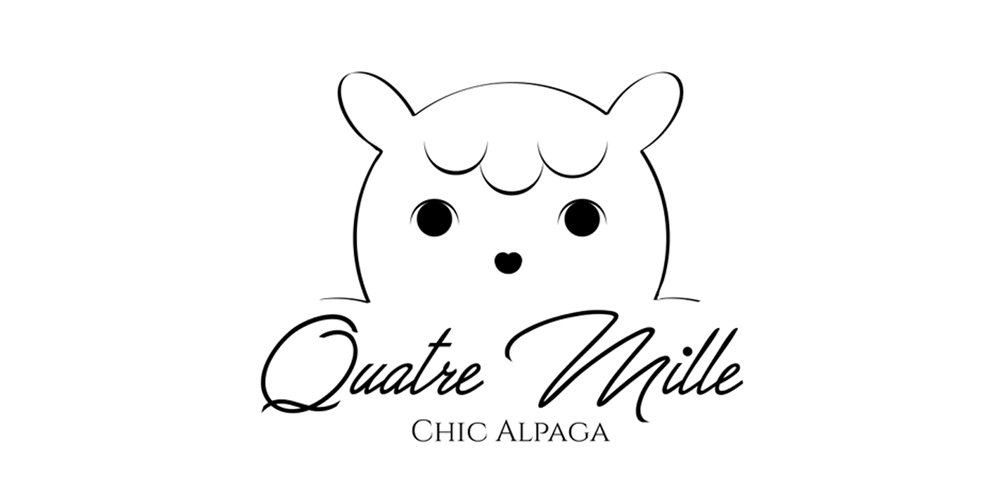 Première version du logo Quatre Mille Chic Alpaga