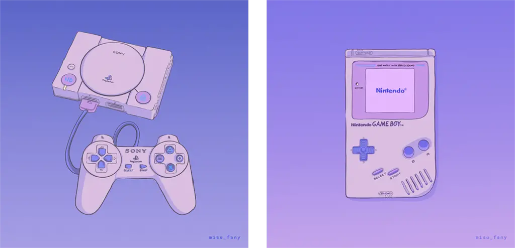PlayStation et GameBoy (aesthetic)