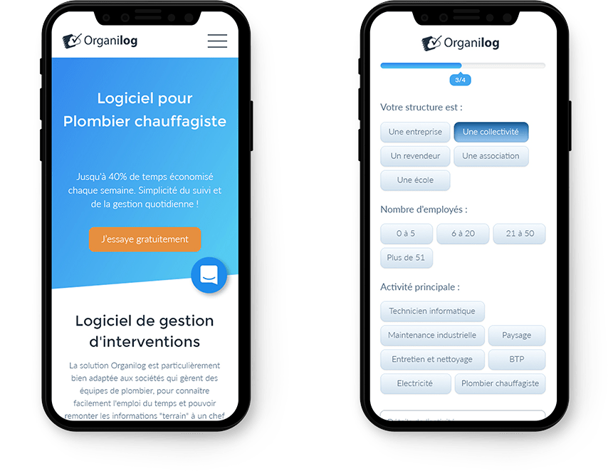 Mockup mobile Organilog